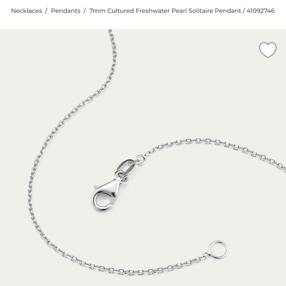 Shane Co. 7mm Cultured Freshwater Pearl Solitaire Pendant - Picture 3 of 10